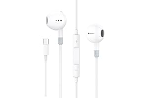 KAXIFEI Auriculares Tipo C, Auriculares con Cable para Samsung, In Ear USB C Cascos con Micrófono Control de Volumen Compatible con Samsung Galaxy S25 S24 S23 S22 Plus Ultra W25 A55, iPhone 15/16 Plus Pro Max