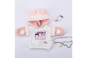 MY PET ELEPHANT Nouveau 1/6, 1/4, 1/3 BJD vêtements de poupée Mignon Chat Pull à Capuche Veste pour Grand 1/6, Yosd, 30 cm/45 cm/60 cm poupées vêtements BJD SD poupée Accessoires (White-Pink,1/6)