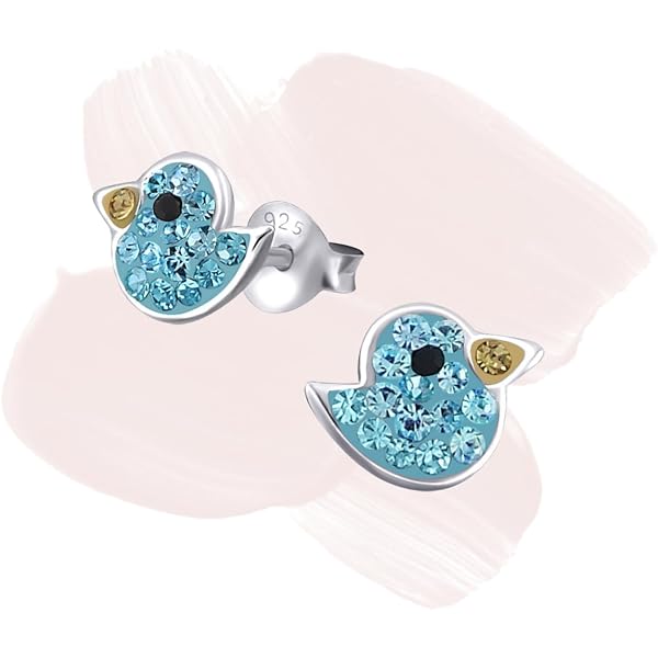 in argento Sterling 925 a forma di cuore con zirconi gocce orecchini