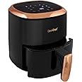 Greenchef Digital Air Fryer Frizzle with Touch Panel, uses up to 90% less fat, 8 Pre-set Menu, 1200W, 4.2 Liter (Black), Large