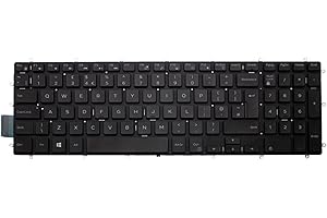 AJPARTS UK New Laptop Keyboard for Dell Inspiron 15 7566, 7567, 7577, 7786, 15 3584, 3585, 15-5565, 5567, 5570, 5575 Vostro 15-3583, 3584, 5568, Latitude 15-3590 Backlit UK Layout with Frame- 09J9KG
