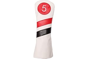 SHABIER Fundas de piel sintética para cabeza de golf #5 híbridas para palos híbridos de golf (blanco 5)