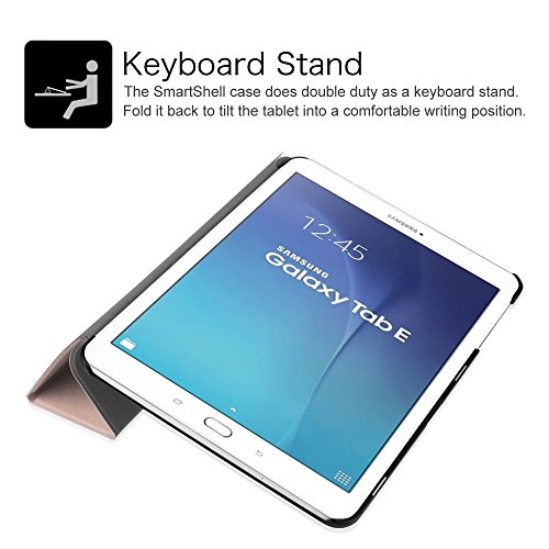 Fintie Samsung Galaxy Tab E 9.6 Hülle Case – Ultra Schlank Superleicht Ständer Smart Shell Cover Schutzhülle Etui Tasche für Samsung Galaxy Tab E T560N / T561N 24,3 cm (9,6 Zoll) Tablet-PC, Roségold - 9