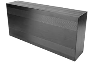 LANTRO JS Aluminum Cooling Enclosure Case, Black Split Type Aluminum Cooling Case Enclosure, DIY Electronic Project Enclosure(68x145x300mm/2.7x5.7x11.8in)
