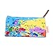 Price comparison product image LParkin World Map Pencil Case Students Capacity Canvas Pencil Case Pen Bag Pouch (World Map)