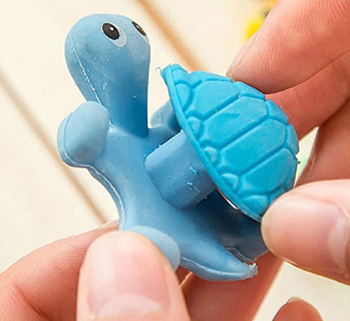 Hosaire 5x Eraser Radiergummi Schildkröte-Form Radierer Schulbedarf Schmutzradierer Briefpapier (Zufällige Farbe) - 4