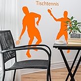 denoda Tischtennis - Wandtattoo Königsblau 30 x 25 cm (Wandsticker Wanddekoration Wohndeko Wohnzimmer Kinderzimmer Schlafzimmer Wand Aufkleber)