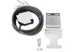 Keenso Photoelectric switch sensor, E3JK-R4M1 IP65 ABS Housing Specular Reflection Type Photoelectric Switch Sensor (DC12-24V 3500mm) Isolation/Load Switch Isolation/Load Switch Isolation/Load Switch