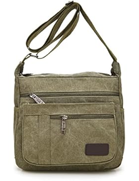 Männer Vintage-Leinwand Messenger Aktentasche Schulter Tote Schulranzen Outdoor Tasche,D-OneSize