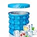 Produktbild Ice Cube Maker, ice Genie Silikon Eiswürfel, wiederverwendbar Tablett Formen Eimer rund ICE CUBE Maker platzsparend für Home Party Travel Cocktails Bier Whiskey