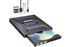 Actpe USB 3.0 Type C External CD DVD RW Optical Drive DVD Burner Super Drive with USB SD/TF Ports for Laptop PC Notebook