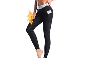 NANO HERTZ Pantaloncini Sauna Dimagranti Shorts Tasche Vita Alta Sportivi Push Up Tuta per Sudare Snellenti Sauna per Palestra Fitness Corsa Yoga Donna