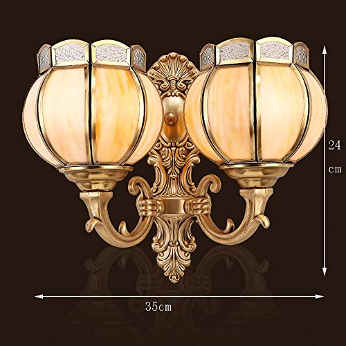 Preisvergleich Produktbild Pinjeer Retro Industrie Kupfer E27 Wandleuchte Warm Schlafzimmer Nachtwandlampe Wandlampe Europäischen Lampe TV Wand Gang Flur Treppenwandleuchte (Color : LP-036)