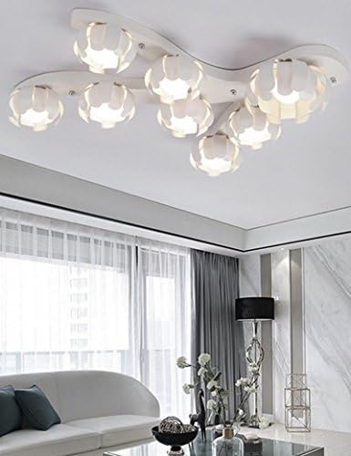 Light - simple nordic creative roof lights roof iron Bedroom Living room Study Lamps roof (optional) --house style, color, light heat lamp roof ( Size : 8-HED )