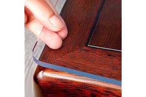 OstepDecor Glasklar Folie 2mm, transparente Tischdecke, Tischschutz, Schutztischdecke, Tischfolie Abwaschbar, Größe wählbar (Breite: 90m x Länge: 160cm)