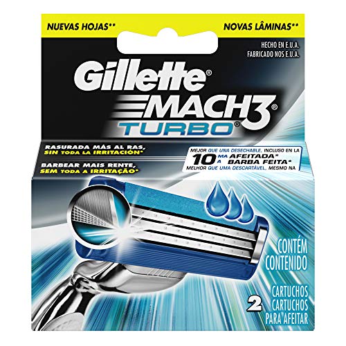 Gillette Mach3 Turbo Manual Shaving Razor Blades - 2s Pack (Cartridge)
