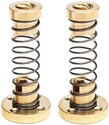 Zomiee 2pcs T8 Anti Backlash Spring Loaded Nut Elimination Gap Nut for 8mm Acme Threaded Rod Lead Screws DIY CNC 3D Printer Parts