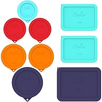 Sophico Coperchi In Silicone Per Ciotole In Vetro Anchor Hocking 1 Tazza E Pyrex 7202-PC (Confezione Da 4) - A Tenuta, Lavabili In Lavastoviglie, Senza BPA - 2