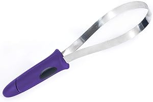 BOTH WINNERS Dual-Sided Shedding Blade with Stainless Steel Blade, De-Shedding Tool for All Dogs with Soft Touch Grip Handle(PURPLE)
