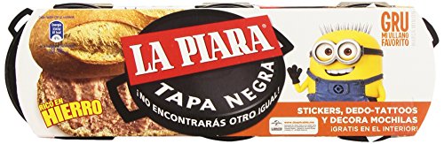 La Piara Tapa Negra Paté de Hígado de Cerdo -Pack de 3 x 75 g - Total: 225 g
