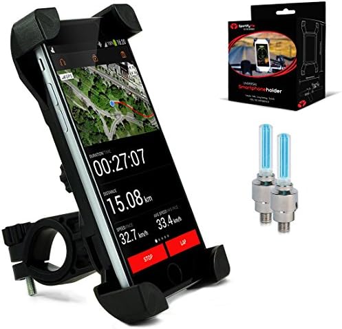Universal Bike Phone Holder #1 Bike Phone Mount | Bike iPhone Mount / iPhone 6 Holder for Bike | Bike Cell Phone Holder with FREE GIFTS - 2x Wheel Led Bike Light - Sports Bike Gifts Man &amp; Women adores