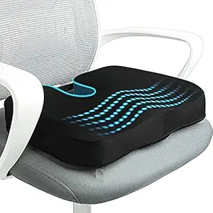 Elite Limited Edition HR Foam Coccydynia Cushion Coccyx Orthopedic Seat Cushion Coccyx Cushion for Relief from Lower Back, Sciatica, Tailbone, Lumbar Pain , Piles Hemorrhoids - Black 2