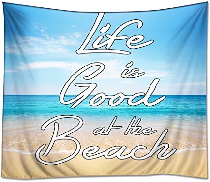 Yisumei Cushion Cover 50 x 50 cm Home Decor Sofa Throw Pillowcases Pillo Wcases Beach Life Is Good At The Beach