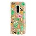 Produktbild HopMore Samsung Galaxy S9 Plus Hülle Silikon Transparent Durchsichtig Hüllen Clear Muster Design Bumper Ultra Slim Dünn TPU Handyhülle Kawaii One Piece Cover Case für Galaxy S9+ - Rosa Flamingo