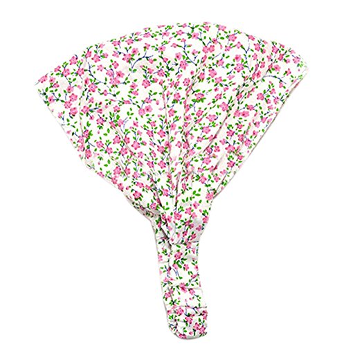 Bluelans® Baby Girls Floral Polka Dot Headscarf Elastic Headband Bandana Hat (Pink & Green)