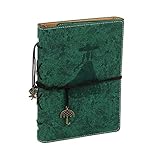 YHH Agenda Semainier Mois A5, Non Daté Planificateur Familial/Scolaire/Bureau Organiseur Personnel Rechargeable Carnet Cuir Planner Journal Cahier Cadeau Noël Femme Ado Fille Papillon Vert