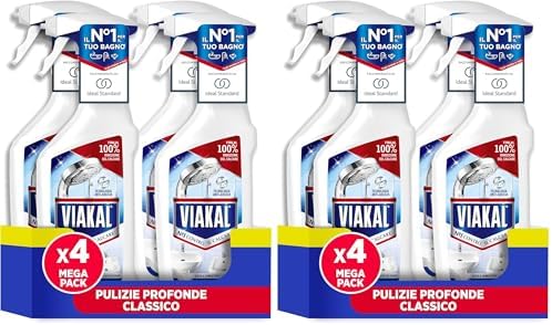 Viakal Classico Spray Per Rimuovere Fino Al 100% Di Calcare Con Tecnologia Anti-gocce (Confezione da 2)