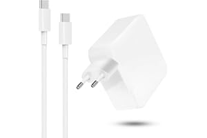 FEWRJG Cargador 100W USB C 96W Adaptador Compatible con Mac Book Pro 16, 15, 14, 13 Pulgadas, Air 13 Pulgadas, iPad Pro 2021/2020/2019/2018, con Cable USB C de 1.8M