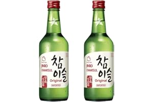 KOREAN MARKET Jinro Chamisul - Soju Coreano Original. Bebida Coreana.350ml 20% vol. (Pack de 2 botellas)