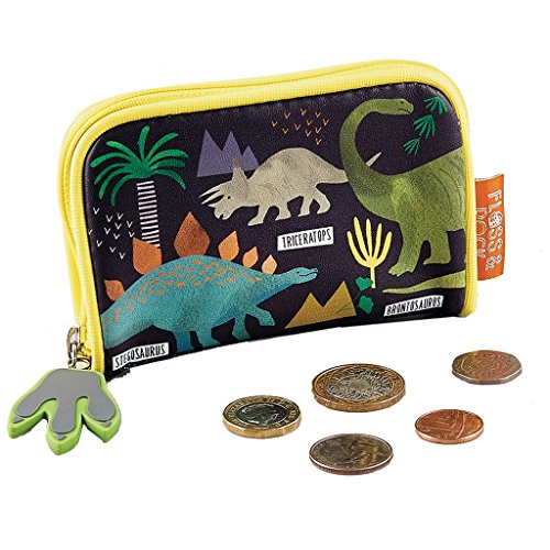 Preisvergleich Produktbild Kinder-Geldbeutel Dinosaurier gelb bunt 13x8cm