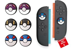 M MARIE MADELEINE EMPORIUM MMEGaming - Coperchi Joystick compatibili con Nintendo Switch 2, impugnatura protettiva Joystick, tappi per pollice per Nintendo Switch 2; Grips Switch 2 (Pokemon)