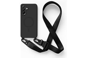 2NSPDRGNI Handykette Schutzhülle kompatibel mit Samsung Galaxy S24 / Galaxy S25 Handyhülle mit Band,Kabellosem Laden Hülle Halsband Lanyard Silikonhülle,Schwarz