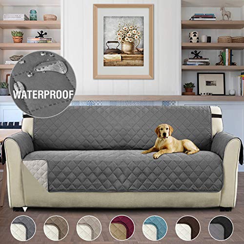 Copridivano Elasticizzato Jacquard BXFUL - Spessa, Lavabile, Protezione Anti Macchia - 3 Posti, Colore Sabbia - Per Divani Chesterfield