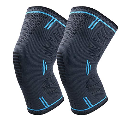 Knee Support Brace Compression Sleeves Men & Women - for Ligament Injury, Joint Pain, Arthritis, Meniscus Tear, ACL, Tendonitis, Running, Sports (M)