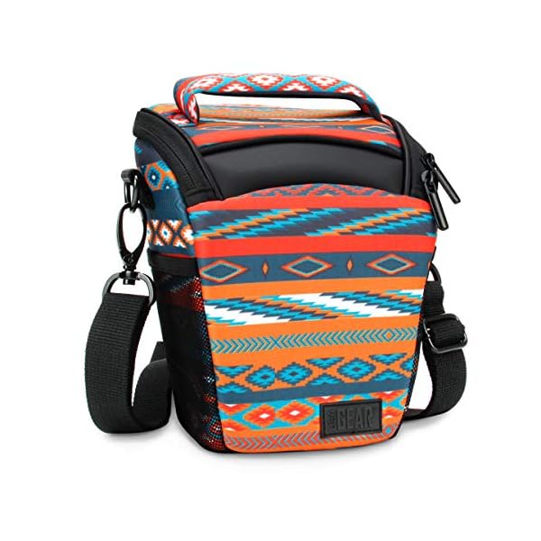 USA GEAR Funda para DSLR (Azteca), Bolsa Cámara Réflex con Accesibilidad de Carga Superior, Honda Ajustable para el…