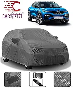 Carigiri Grey Car Body Cover for Renault Kiger(Triple Stitched,Mirror Pocket,UV Resistant,Dustproof)(Models-2021)