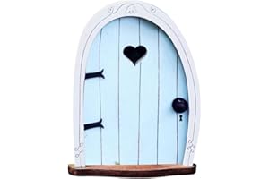 Wyjuan Blue Streak Miniatur Feentür für Baum 3D Feenhaus Dekoration Garten Terrarium Zubehör