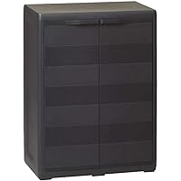 vidaXL Gartenschrank mit 1 Regal Haushaltsschrank Kunststoffschrank Spindschrank Schrank Spind Terrassenschrank…