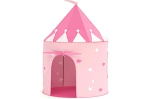 FAYDUDU Tenda da Gioco Castello da Principessa per Ragazze e Bambini, Casetta dei Giochi per Interni ed Esterni, con Borsa da Trasporto, Regalo per Bambini (Rosa)
