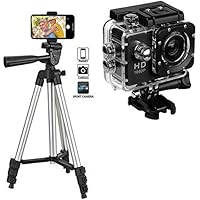 Drumstone [Offer: Festive Sale] 1080P HD Water Resistant Sports Action Camera (12MP) with 3110 Portable and Foldable…