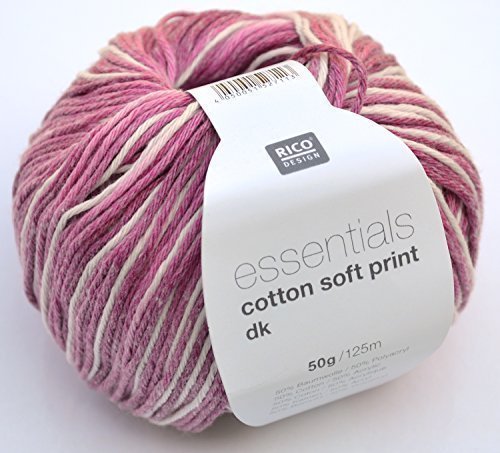 Rico essentials cotton soft print dk Fb. 10 - bonbon mix Baumwollgarn mit Farbverlauf zum Stricken und Häkeln