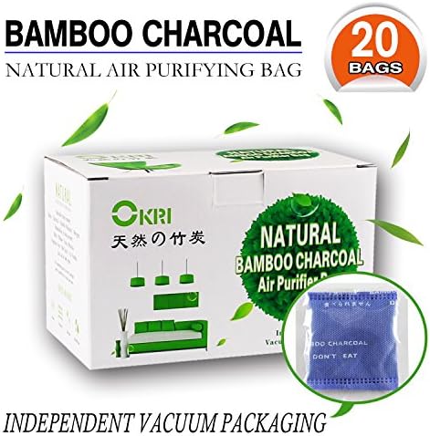 Best Bamboo Charcoal Odour Absorber and Air Purifier Proven Refrigerator and Closet Deodoriser Removes Unwanted Smell Prevents Mold and Bacteria Lasts Up To 2 Years