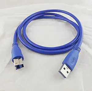 Generic 1m/3ft USB 3. 0 Type A Male Plug to B Male Printer Scanner Data Wire Cord Cable