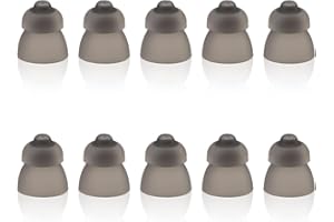 NOVSTUF 10 Pack Hearing Aid Domes for Phonak, Sound Amplifier Ear Pieces Double Layer Open Domes Washable Anti Static Silicone Earbud Tips Replacement Hearing Aid Accessories for Seniors (S, 9mm)