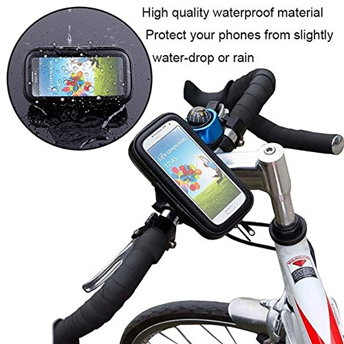 ICOOM Universelle wasserfeste Smartphone-Halterung mit undurchlÃ¤ssigem Etui fÃ¼rs Lenkrad - eignet sich fÃ¼r MotorrÃ¤der, Mopeds, FahrrÃ¤der, TourenrÃ¤der GPS, Apple, Android, Smartphone, iPhone 6S / 6/ 6 Plus, Samsung Galaxy S7, S6, S6 Edge, S5, Note 5, Note 4, HTC one, LG G5, G4, Motorola, HUAWEI P9, P8, Wiko