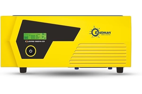 Eastman Solar Pro Pure Sinewave 1000VA/12V Solar Inverter Reliable Power Backup for Home,Office & Shops Intelligent, Hybrid & Solar Warranty 36 Months on Product,10 Years Transformer